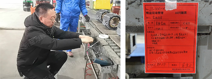 周總對第一張紅牌進行張貼 周總對第一張紅牌進行張貼